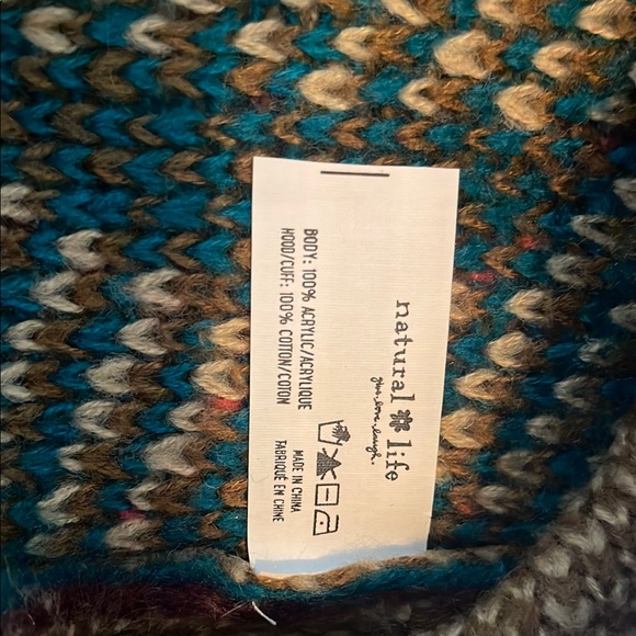 NATURAL LIFE Multicolor Cowl Neck Sweater - Picture 3 of 4